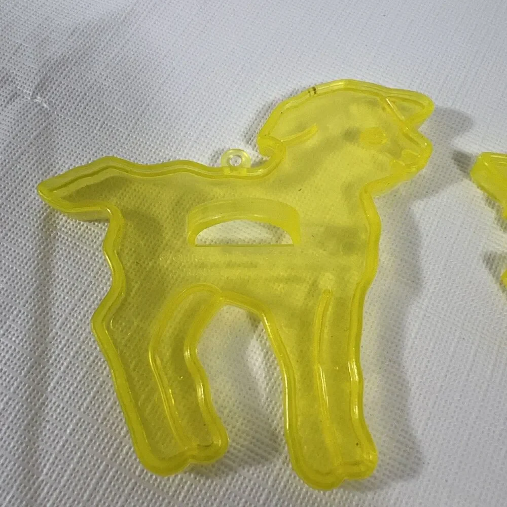 Vintage Cookie Cutters - Easter - Translucent Plastic - Set of 5 - Lot